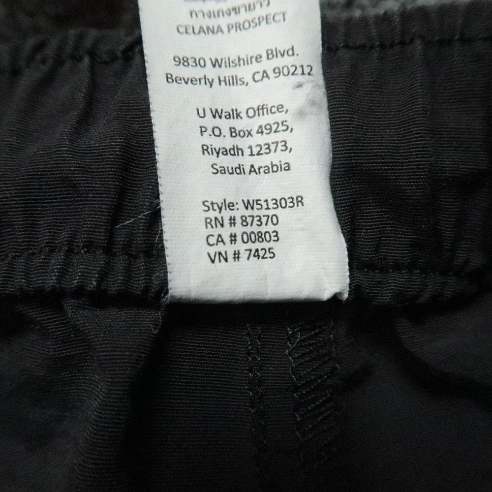 Alo Yoga Pants Womens Medium Black High Waist Zip It Jogger Athletic Cargo Woven